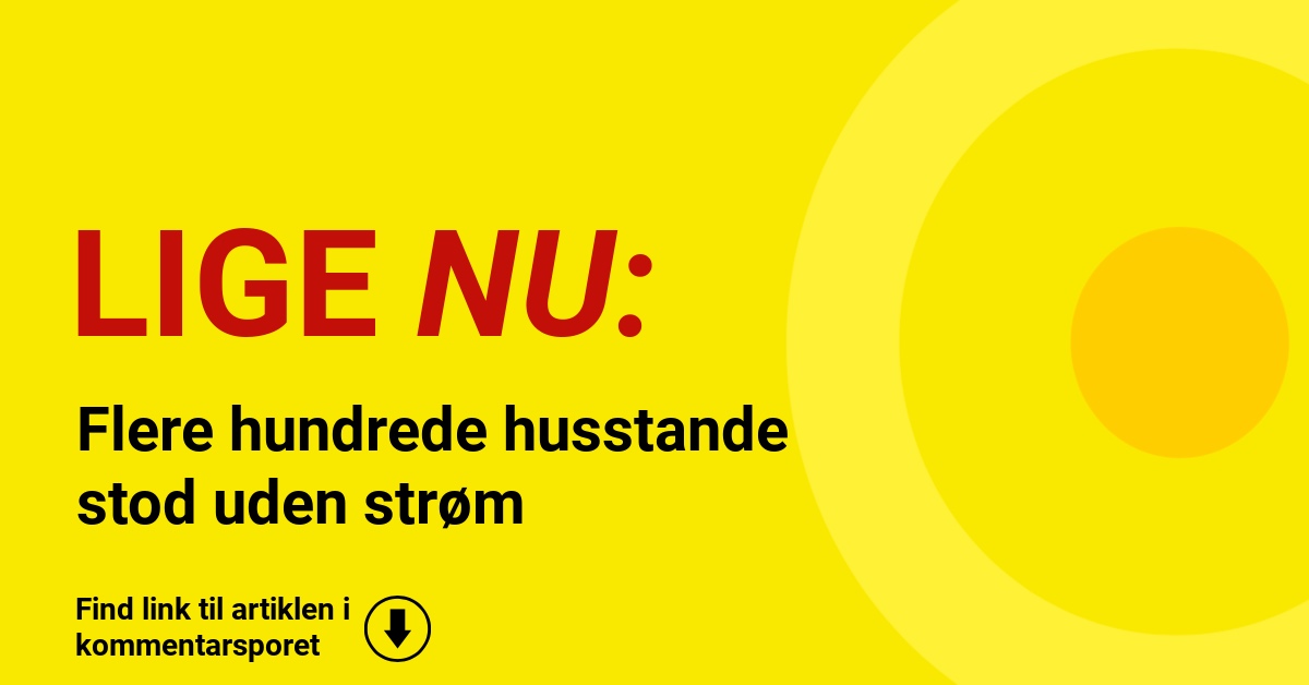 Flere hundrede husstande stod uden strøm