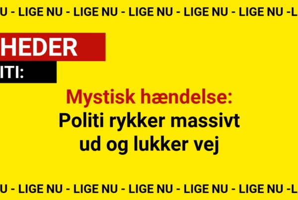 Politiet slår alarm: Mistænkeligt forhold lukker trafikken