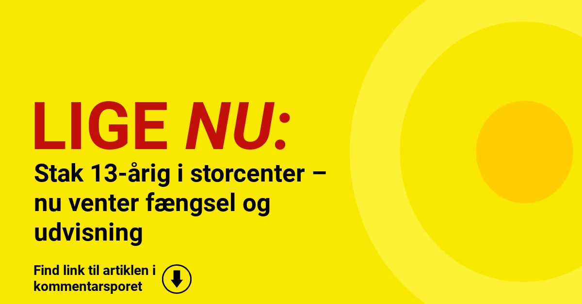 13-årig stukket i storcenter – nu falder dommen over 16-årig