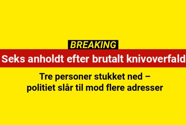 Tre personer stukket ned – politiet slår til mod flere adresser