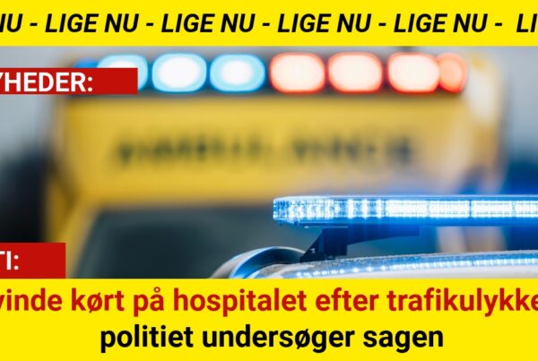 Kvinde hastet på hospitalet efter alvorligt sammenstød