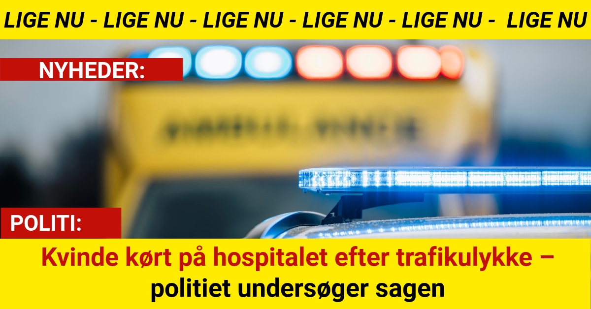 Kvinde hastet på hospitalet efter alvorligt sammenstød