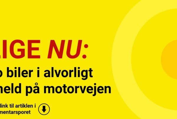 To biler i alvorligt uheld på motorvejen