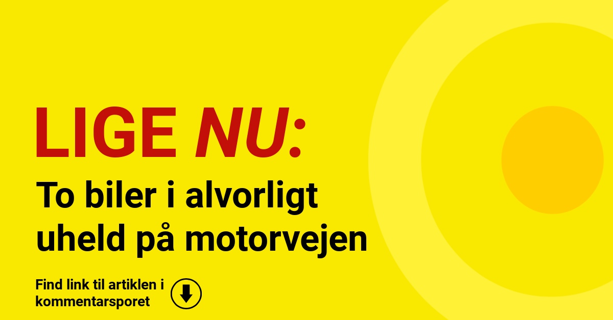 To biler i alvorligt uheld på motorvejen