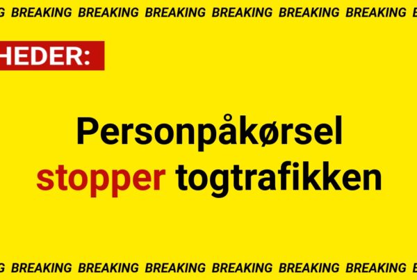 Personpåkørsel stopper togtrafikken