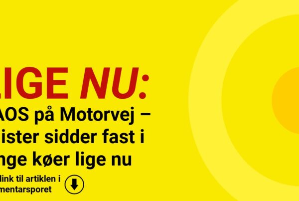 KAOS på Motorvej – bilister sidder fast i lange køer lige nu