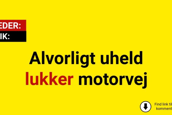 Alvorligt uheld lukker motorvej