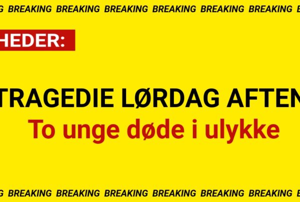 TRAGEDIE LØRDAG AFTEN: To unge døde i ulykke