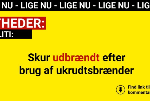 Skur udbrændt efter brug af ukrudtsbrænder