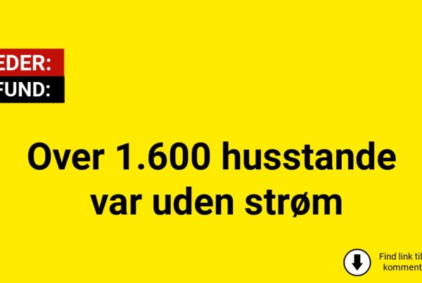 Over 1.600 husstande var uden strøm