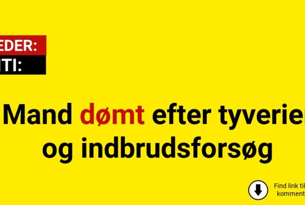 Mand dømt efter tyverier og indbrudsforsøg