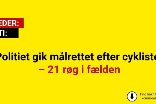 Politiet gik målrettet efter cyklister – 21 røg i fælden