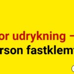 Stor udrykning – person fastklemt