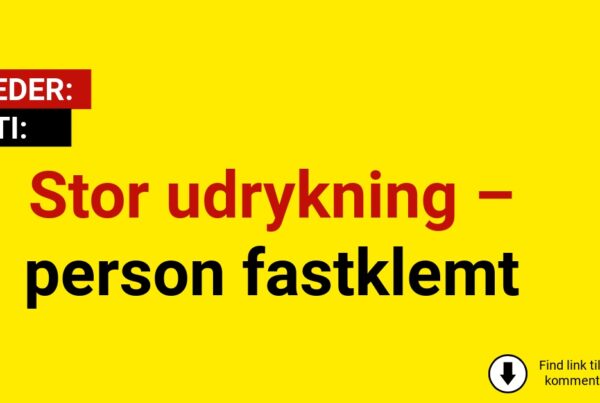 Stor udrykning – person fastklemt