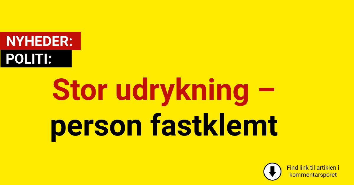Stor udrykning – person fastklemt