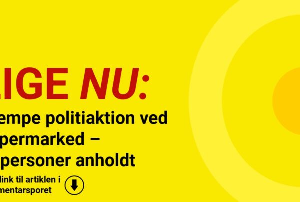 Kæmpe politiaktion ved supermarked – to personer anholdt