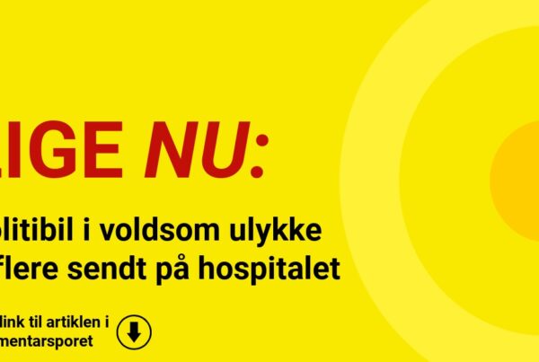 Politibil i voldsom ulykke – flere sendt på hospitalet