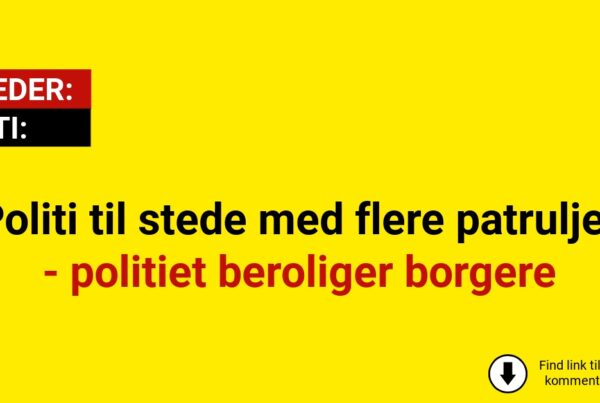 Politi til stede med flere patruljer - politiet beroliger borgere