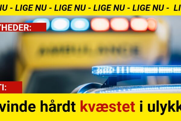 Kvinde hårdt kvæstet i ulykke