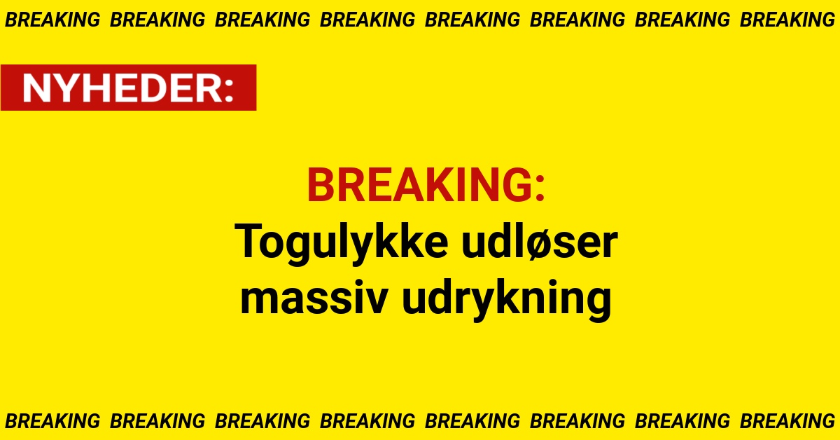 BREAKING: Togulykke udløser massiv udrykning: