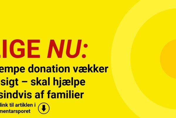 Kæmpe donation vækker opsigt – skal hjælpe tusindvis af familier