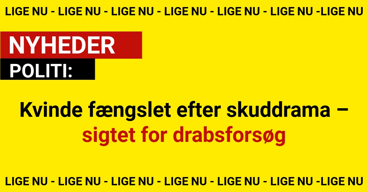 Kvinde fængslet efter skuddrama – sigtet for drabsforsøg