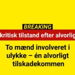 Mand i kritisk tilstand efter alvorlig ulykke