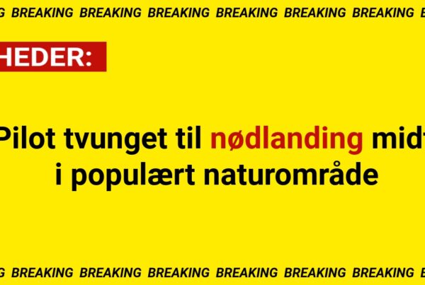 Pilot tvunget til nødlanding midt i populært naturområde