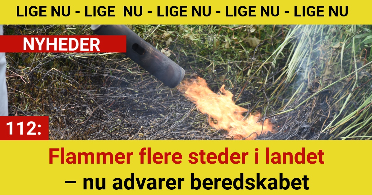 Flammer flere steder i landet – nu advarer beredskabet