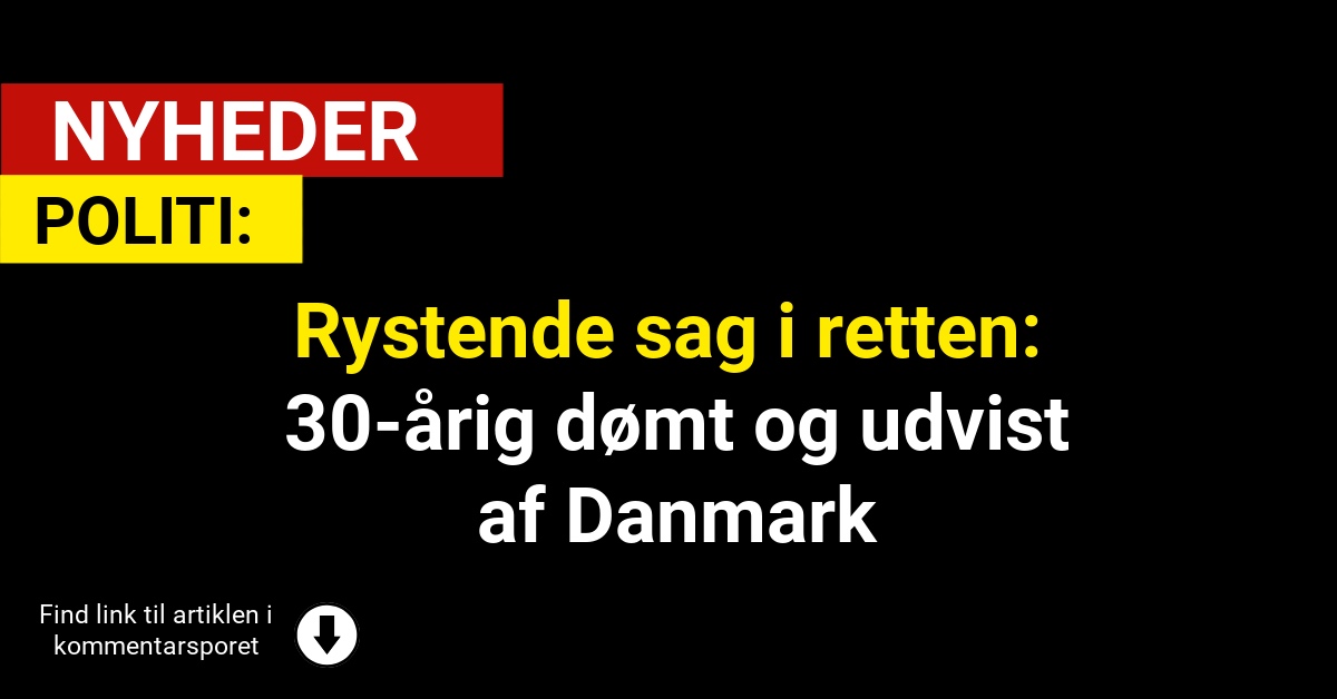 Rystende sag i retten: 30-årig dømt og udvist af Danmark