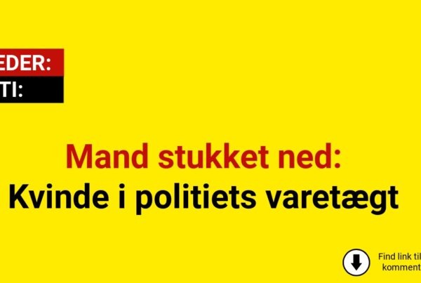 Mand stukket ned: Kvinde i politiets varetægt