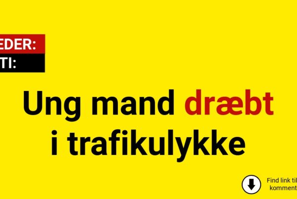 Ung mand dræbt i trafikulykke