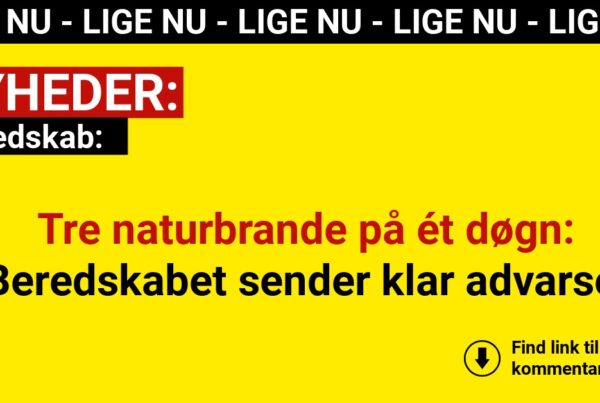 Tre naturbrande på ét døgn: Beredskabet sender klar advarsel