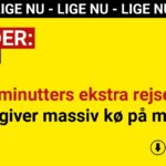 30 minutters ekstra rejsetid: Uheld giver massiv kø på motorvej