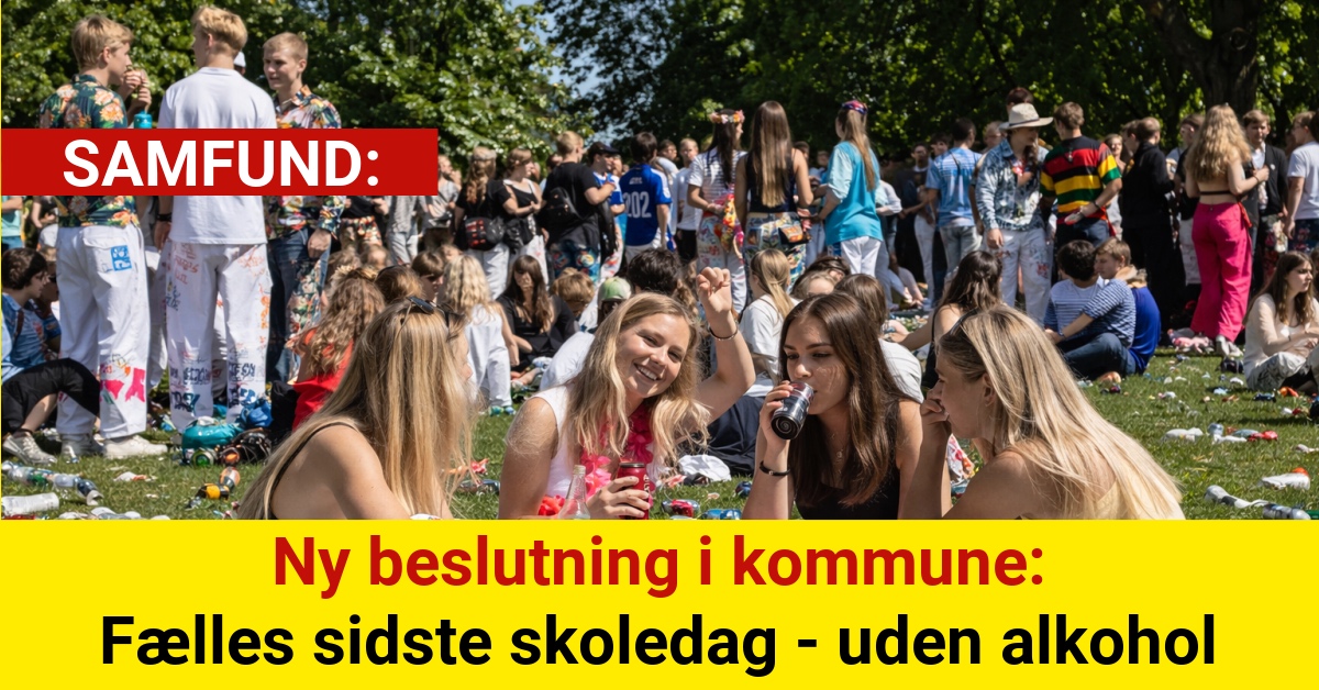 Ny beslutning i kommune: Fælles sidste skoledag - uden alkohol