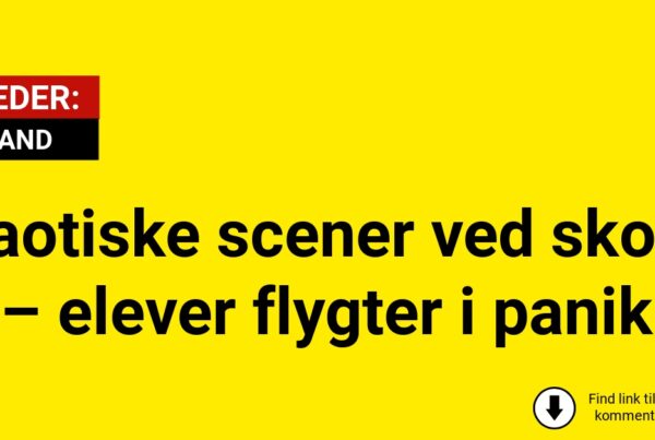 Kaotiske scener ved skole – elever flygter i panik