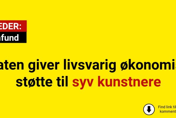 Staten giver livsvarig støtte til syv kunstnere