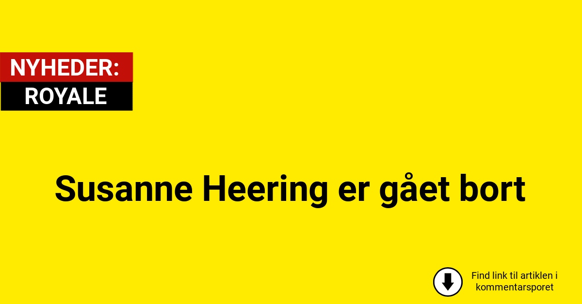 Susanne Heering er gået bort