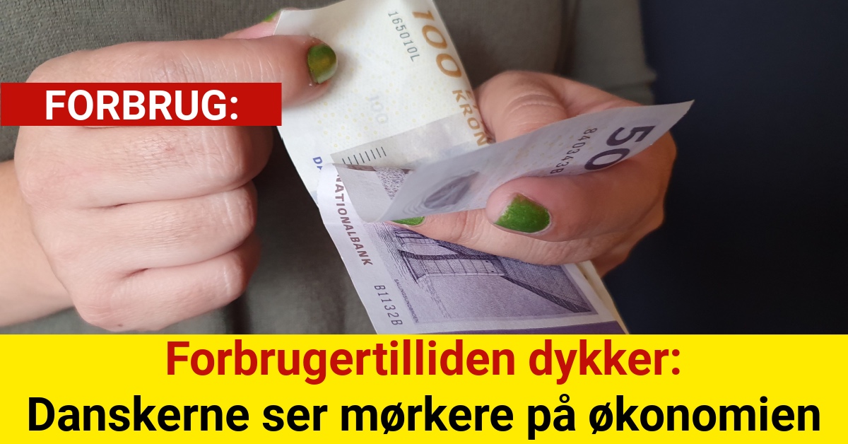 Forbrugertilliden dykker: Danskerne ser mørkere på økonomien