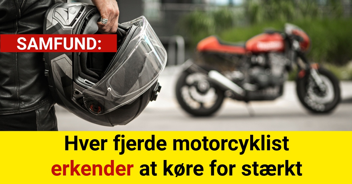 Hver fjerde motorcyklist erkender at køre for stærkt