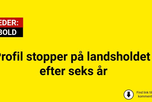 Profil stopper på landsholdet efter seks år