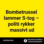 Bombetrussel lammer S-tog – politi rykker massivt ud