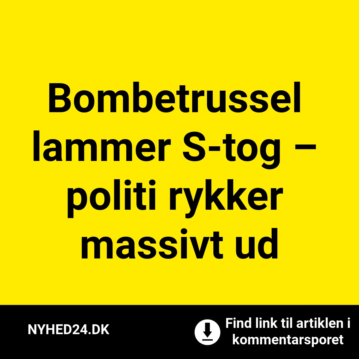 Bombetrussel lammer S-tog – politi rykker massivt ud