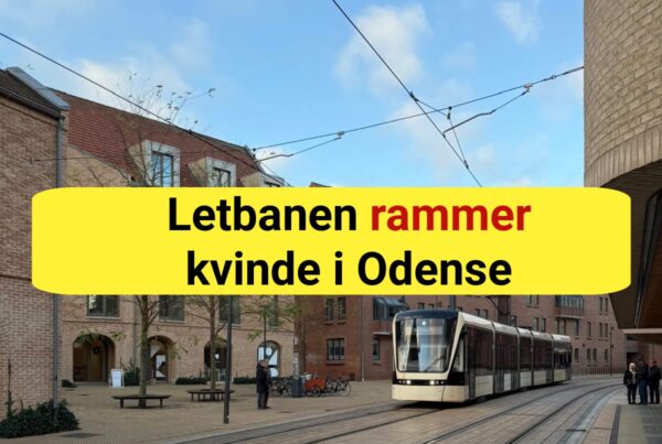 Kvinde ramt af letbanen i Odense