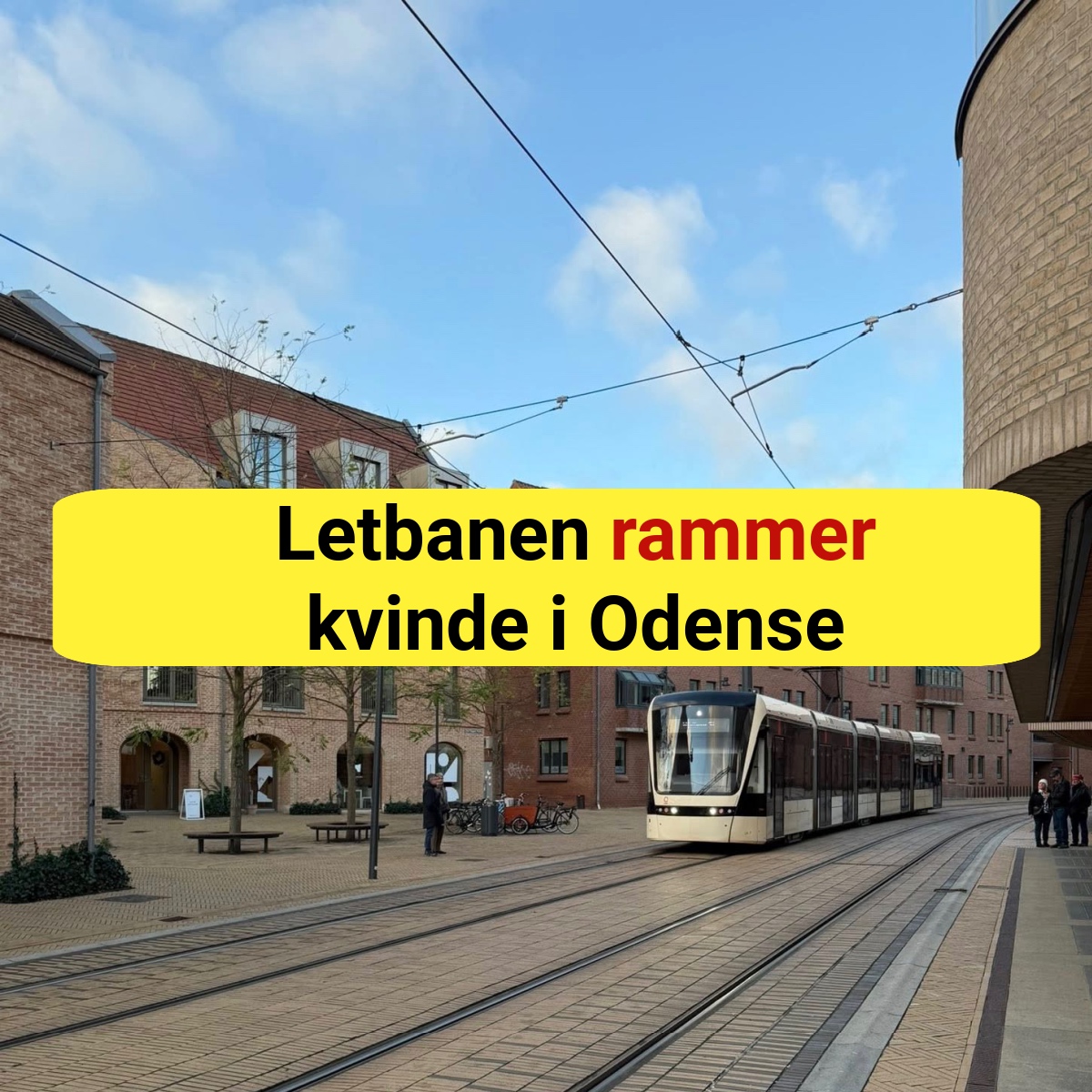 Kvinde ramt af letbanen i Odense