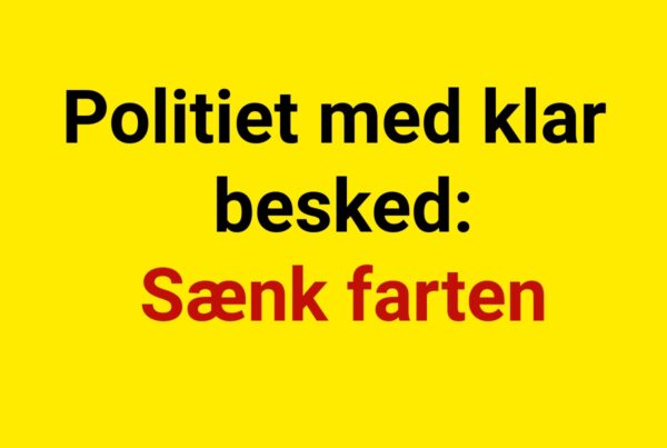 Politiet med klar besked: Sænk farten