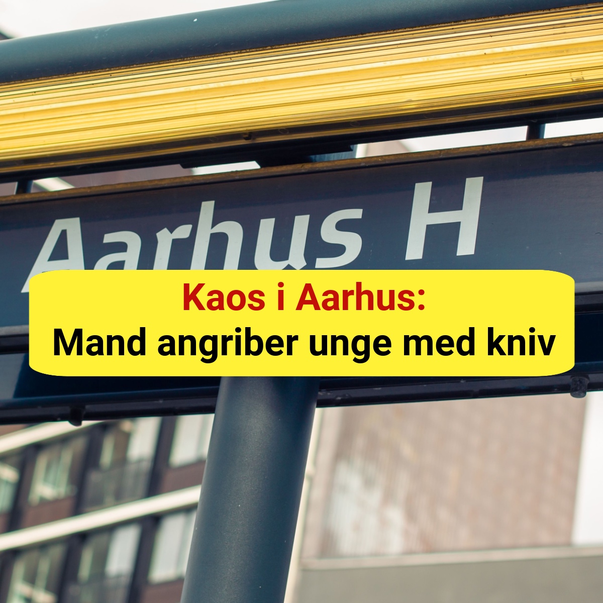Kaos i Aarhus: Mand angriber unge med kniv – politiet kalder det umotiveret