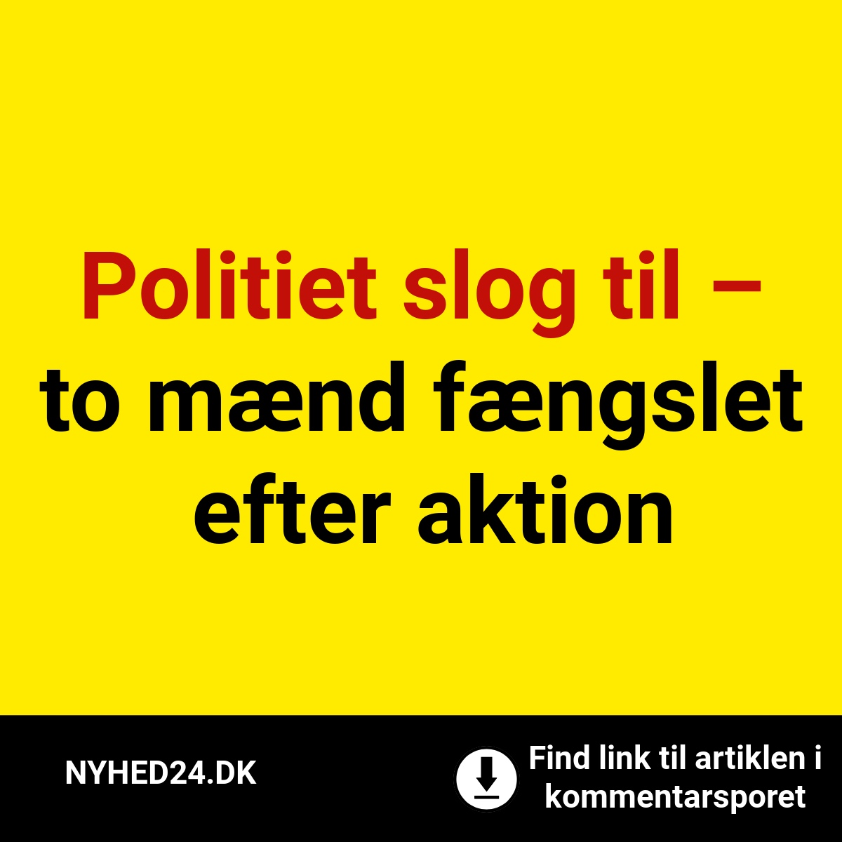 Politiet slog til – to mænd fængslet efter aktion