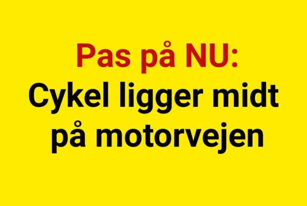 Pas på NU: Cykel ligger midt på motorvejen