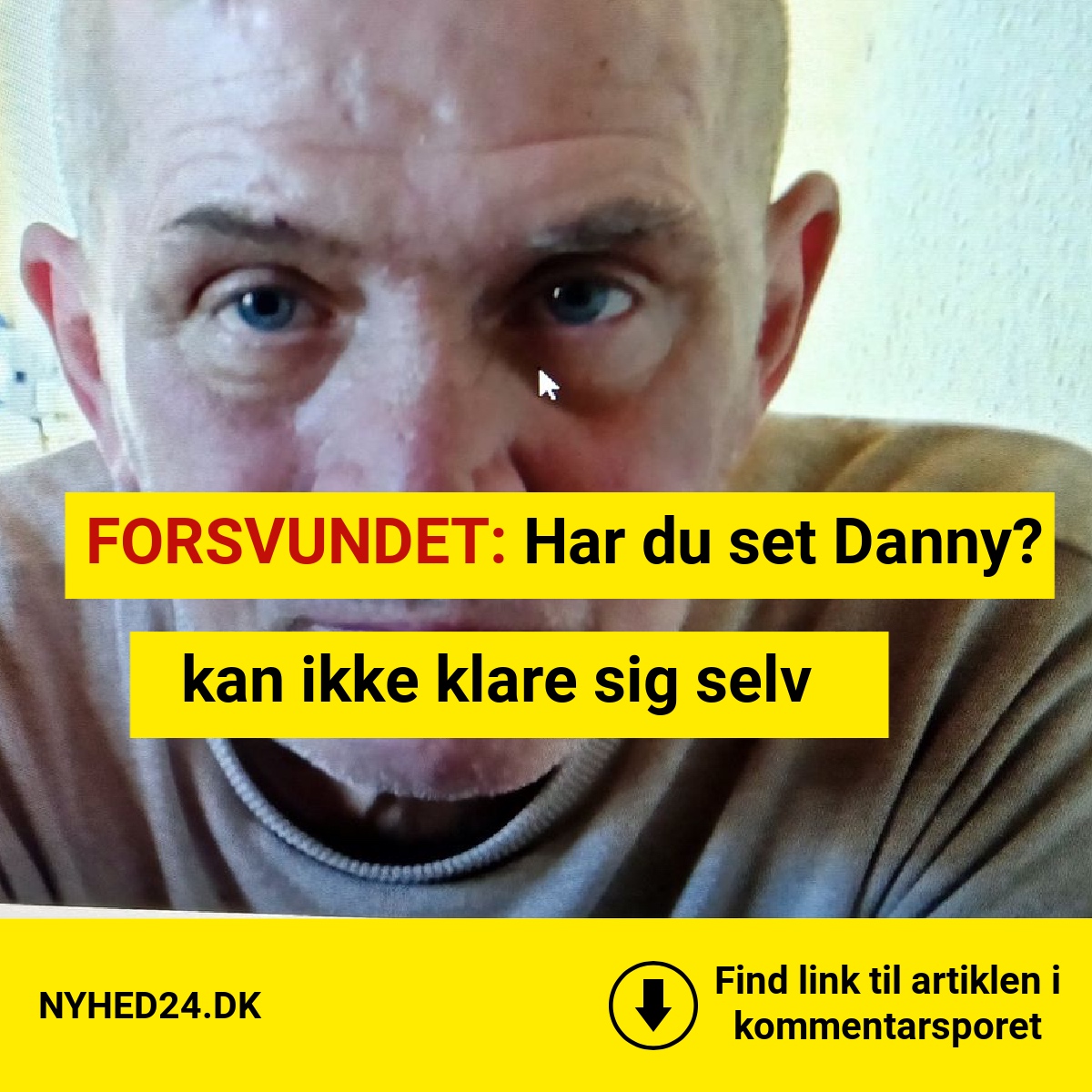 FORSVUNDET: Har du set Danny? Politiet beder om hjælp